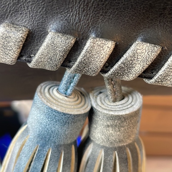 88 Handbag 👜 Tassel Black and Blue crossbody - Picture 8 of 8